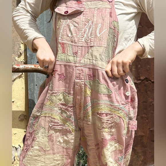 rainbow unicorn overalls! Genuine Magnolia Pearl. One size fits most - Picture 1 of 4